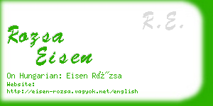 rozsa eisen business card